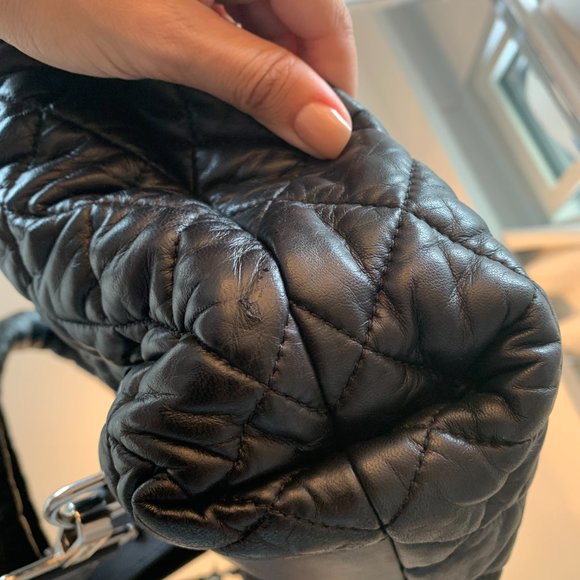 Chanel Bag Black Backpack Lambskin Leather Silver Hardware COCO COCOON - Picture 10 of 10